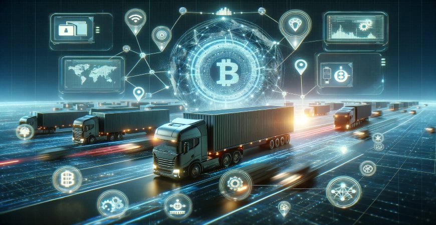Blockchain improving logistics and transportation efficiency with digital innovation.