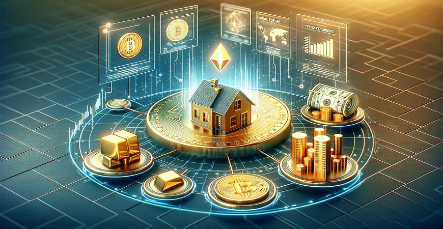 Tokenization of real world assets like real estate, gold, and private credit using blockchain technology.