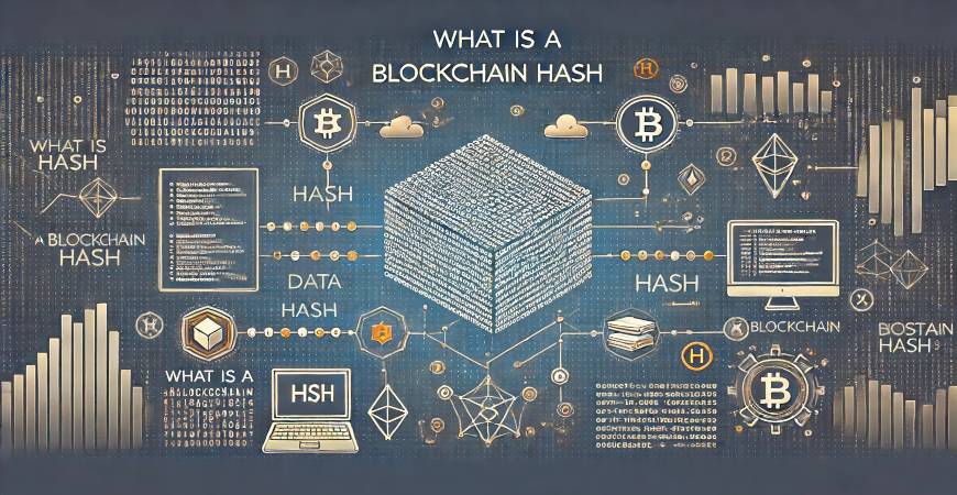 Explanation of what a blockchain hash is and how it functions in a blockchain network.